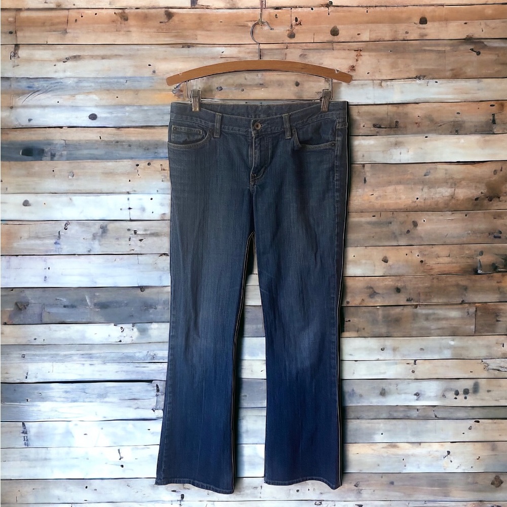 X2 Denim Laboratory medium wash blue stretch straight leg jeans 8 long
